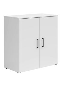 CARRYHOME Kommode, Wei&szlig;, Kunststoff, 2 F&auml;cher, 80x83x40 cm, FSC Mix, Typenauswahl, Beim&ouml;bel erh&auml;ltlich, stehend, h&auml;ngend, Kleinm&ouml;bel, Kommoden, Kommoden