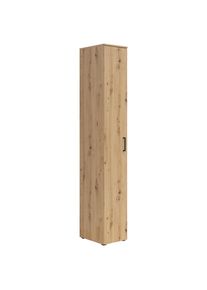 Mehrzweckschrank, Eiche Artisan, Kunststoff, 5 F&auml;cher, 30x195x40 cm, FSC Mix, stehend, Waschk&uuml;che, Mehrzweckschr&auml;nke