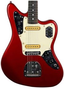 Fender Japan 66 Reissue Jaguar 1997-2000 - Candy Apple Red - Matching Headstock | Matching Headstock
