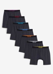 L&aring;nga boxershorts med bomull (7-pack) - gr&aring; - storlek 7 (XL) - bonprix