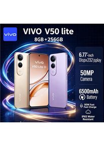 2026 New Vivo phones VIVO V50 Lite Unlocked Smartphone 6.58' Full Screen 256GB ROM 8GB RAM Dual 64MP Camera Android 11 OS