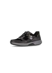 Keilsneaker ROLLINGSOFT, Damen, Gr. 40,5, schwarz kombiniert, Kalbsleder, Lederimitat, Ziegenveloursleder, Schuhe Keilsneaker, Freizeitschuh, Halbschuh, Schn&uuml;rer mit Kontrastbes&auml;tzen