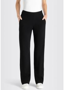 Bootcuthose MAC "CHIARA", Damen, Gr. 46, L&auml;nge 32, schwarz, Flanell, Obermaterial: 67% Viskose, 28% Polyamid, 5% Elasthan, bootcut fit lang, Hosen Bootcuthose, Bootcut-Form in figurbetonter Form