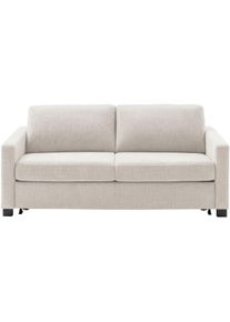 Schlafsofa Home Affaire "Vionelle, 3-Sitzer mit Kaltschaummatratze nach Wahl, Breite 206 cm", natur, B:206cm H:81cm T:98cm, 100% Polyester, Sofas, Schlafsofa, Dauerschl&auml;fer mit wahlweise Standard- oder Premium-Matratze