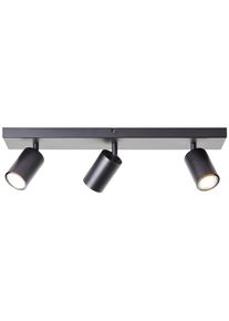 Brilliant Deckenstrahler "Jello", schwarz (schwarz matt), 3, H: 12cm, 1 Stk., Leuchten, schwenkbar, B. 50cm, 3x345 Lumen, 3000 Kelvin, warmwei&szlig; - GU10 Fassung, Deckenstrahler