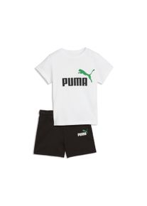 T-Shirt & Shorts Puma "MINICATS ESS TEE AND SHORTS SET INF", Jungen, Gr. 68, Puma schwarz, archive gr&uuml;n, Obermaterial: 100% Baumwolle, bedruckt, KOB Set-Artikel T-Shirt & Shorts, zweiteiliges Set, f&uuml;r Kinder, mit Rundhalsausschnitt, Regular Fit