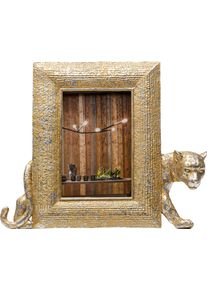 Einzelrahmen KARE DESIGN "Bilderrahmen Leopard", gold (goldfarben), B:28,5cm H:25cm T:4,5cm, Glas, Polyresin, Bilderrahmen, Einzelrahmen