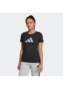 T-Shirt adidas Sportswear "EVERYDAY KIDS GRAFIK", M&auml;dchen, Gr. 134, schwarz, Obermaterial: 100% Baumwolle, normal, Shirts T-Shirt, f&uuml;r Kinder und Teens, mit normaler Schnittform, aus Baumwolle