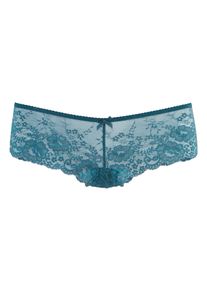 Hipster Lascana, Damen, Gr. 48/50, blau (petrol), Spitze, Obermaterial: 90% Polyamid, 10% Elasthan, unifarben, k&ouml;rpernah, Unterhosen Hipster, aus zarter Spitze
