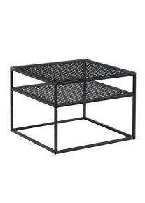 Mid.you , Schwarz , Glas , quadratisch , 60x45x60 cm , Stauraum, offenes Fach, einfacher Aufbau ,