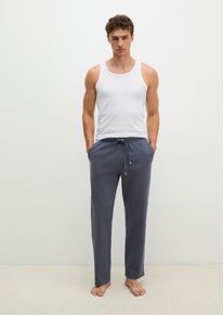 Marc O'Polo Jogginghose MARC O'POLO, Herren, Gr. S, N-Gr, blaugrau, Interlock, Obermaterial: 97% Baumwolle, 3% Elasthan, Hosen Jogginghose