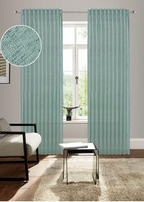 Gardine Bruno Banani "Jaden" Gr. 3, gr&uuml;n, B:140cm H:225cm, Polyester, Gardinen, Gardine, modern, zeitloser Schal, Leinenoptik