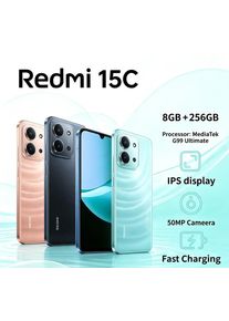 2026 New Redmi 15C Unlocked Android Smartphone 8GB+256GB Dual SIM Dual Standby Feature Official Authentic Product