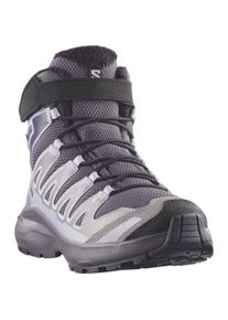 Outdoorschuh Salomon "XA PRO WINTER WP J", Damen, Gr. 33, grau (nine iron, gull, cosmic sky), Synthetik, Textil, Schuhe Outdoorschuh, wasserdicht