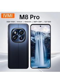 IVMI Global Vision M8 Pro Smartphone Android 3GB RAM 16GB ROM 5+13MP Face ID 4G Network Google Play Store Mobile Phones