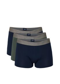 JOOP! Boxer JOOP, Herren, Gr. L, bunt (dunkelblau, khaki, dunkelblau), Jersey, Obermaterial: 95% Baumwolle, 5% Elasthan, Unterhosen Boxer