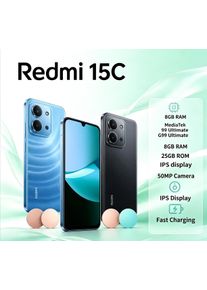 2026 New Official Redmi 15C Unlocked Android Smartphone 8GB+256GB Dual SIM Dual Standby Feature Product