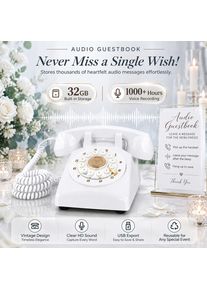 Vintage Audio Guestbook Phone Voice Message Recorder Retro Telephone Wedding Birthday Party Anniversary Event Decor Gifts