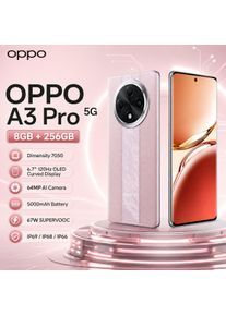 2026 new OPPO A3 Pro 5G 8GB+256GB Smartphone, Dimensity 7050, 6.7'' 120Hz OLED, 64MP AI Camera, 5000mAh Battery, 67W SUPERVOOC