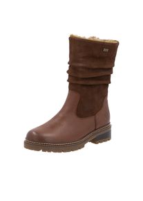 Winterstiefel Remonte, Damen, Gr. 44, cognacfarben, Leder, Schuhe Winterstiefel, Stiefel mit TEX-Membrane und slouchy Schaft