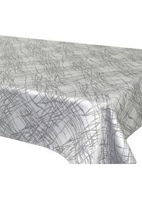 Tischdecke Delindo Lifestyle "TENDENCE" Gr. 1, grau (anthrazit), B:170cm L:130cm, Polyester, Tischdecken, Tischdecke, Jacquard, Fleckschutz, 180 g/m&sup2;