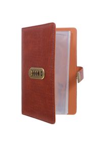 Business Checkbook Binder PU Deposit Slip Organizer Combination Lock 48 Checks Capacity 24 Card Slots Office Receipt