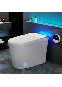 TanklOne-Piece Smart Toilet with Heated Seat & Auto Lid | 1000g MaP, High Eiciency Dual lush | oam Shield, oot Sensor, Night Lig
