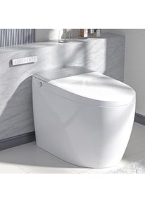 Smart Toilet with Built-in Bidet Seat, TanklToilet with Auto Lid Opening, Closing and lushing, Heated Seat, Digital Display, Rem