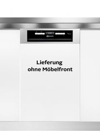 Bauknecht teilintegrierbarer Geschirrsp&uuml;ler "BK6PB10BS7A0", Energieeffizienz: B, silber (edelstahl), B:44,8cm H:82cm T:55,5cm, Geschirrsp&uuml;ler, PowerClean Hochdruckd&uuml;sen &ndash; reinigt hartn&auml;ckigste Verschmutzungen, teilintegrierbarer Geschirrsp&uuml;ler