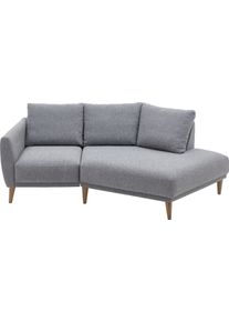 2,5-Sitzer OTTO HOME "Elvis", grau (saltnpepper), B:220cm H:80cm T:127cm, 79% PES; 21% PP, Sofas, 2 5-Sitzer, Polsterecke mit offenem Ende im skandinavischen Stil, Massivholzf&uuml;&szlig;e