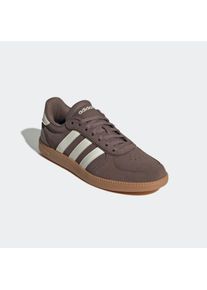 Sneaker adidas Sportswear "BREAKNET SLEEK", Damen, Gr. 42, earth strata, sanftes wei&szlig;, gum10, Leder, Synthetik, Schuhe Sneaker, inspiriert vom Design des adidas handball spezial