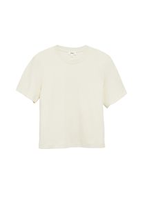 T-Shirt s.Oliver, Damen, Gr. 34, beige (ecru), Jersey, Obermaterial: 100% Baumwolle, unifarben, gerade h&uuml;ftbedeckend, Rundhals, abgesteppte Kante, Shirts T-Shirt, Sommershirt unifarben