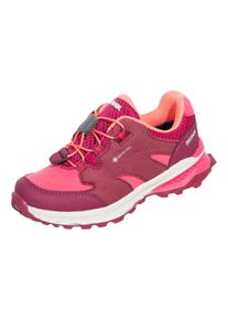 Wanderschuh Meindl "Meindl Kivo Junior GTX brombeer", M&auml;dchen, Gr. 32, brombeer, Mesh, Veloursleder, mehrfarbig, Schuhe Wanderschuh, Herausnehmbares Best-Fit-Fu&szlig;bett f&uuml;r optimalen Sitz bei Kinderf&uuml;&szlig;en