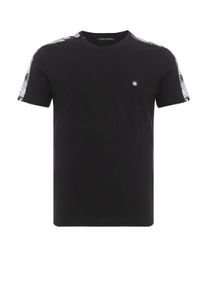 Cipo & Baxx T-Shirt CIPO & BAXX "CT815", Herren, Gr. XL, schwarz, Obermaterial: 95% Baumwolle CO. 5% Elasthan EL., uni, regular fit, Rundhals, Shirts T-Shirt, Mit Logo-Schriftzug