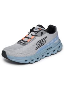 Slip-On Sneaker Skechers "GO RUN GLIDE-STEP ARCH FIT-CASION", Herren, Gr. 42, grau, Textil, Schuhe Slip-On Sneaker, Schlupfschuh, Halbschuh, Freizeitschuh, mit elastischen Schn&uuml;rsenkeln
