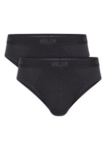 Slip Sloggi "SLG Base", Herren, Gr. L, schwarz, Single Jersey, Obermaterial: 95% Baumwolle, 5% Elasthan, k&ouml;rpernah, Unterhosen Slip, ohne Eingriff, modern, Logobund, Cotton-Mix