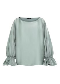 Satinbluse Betty Barclay "Satin-Bluse mit U-Boot-Ausschnitt", Damen, Gr. 38, gr&uuml;n (chinois gr&uuml;n), Obermaterial: 100% Polyester PES., Blusen Satinbluse