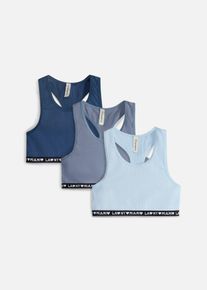 bonprix Bustieră cu bumbac moale (set/3 buc.), albastru, 152/158
