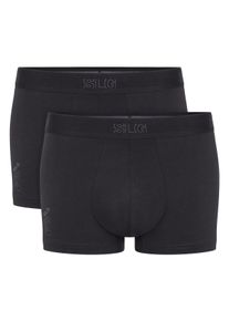 Trunk Sloggi "SLG Base", Herren, Gr. S, schwarz, Single Jersey, Obermaterial: 95% Baumwolle, 5% Elasthan, k&ouml;rpernah, Unterhosen Trunk, ohne Eingriff, modern, Logobund, Cotton-Mix
