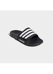 Badesandale adidas Sportswear "ADILETTE SHOWER BADESCHLAPPEN", Gr. 46, schwarz-wei&szlig; (core schwarz, ftwr wei&szlig;, core schwarz), Synthetik, Schuhe Badesandale, Badelatschen