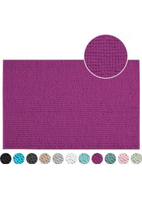 Badematte OTTO HOME "Vanessa Chenille Premium, Badvorleger, Badezimmer, Duschvorleger", lila (rosa), H:20mm, Polyester, Badematten, Badematte, Uni Farben, besonders weich, flauschig