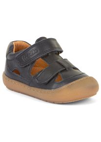 Sandale froddo "Ollie Sandal", M&auml;dchen, Gr. 24, blau (dunkelblau), Leder, unifarben, Schuhe Sandale, Babyschuh, Klettschuh, Lauflernschuh mit luftigen L&ouml;chern