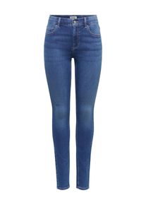 Skinny-fit-Jeans Only "ONLSIW MID WAIST JOGG SK DNM", Damen, Gr. XS (34), L&auml;nge 32, blau (medium blau denim), Denim/Jeans, Obermaterial: 70% Baumwolle, 28% Polyester, 2% Elasthan, unifarben, skinny fit lang, Jeans Skinny-fit-Jeans, Baumwollmischung, mid waist