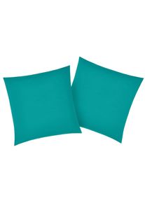 Kissenbez&uuml;ge OTTO HOME "Luisa", blau (petrol), B:50cm L:50cm, Renforc&eacute;, Renforc&eacute;, Kissenbez&uuml;ge, Kissenbez&uuml;ge, aus 100% Baumwolle, mit Rei&szlig;verschluss, atmungsaktiv, uni