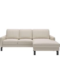 Ecksofa Home Affaire "Lecce, L-Form, Federkernpolsterung, Breite 224 cm", beige, B:224cm H:86cm T:164cm, 100% Leder, Sofas, Ecksofa, inkl. saugroboterfreundliche H&ouml;he & schmale Armlehnen