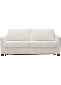 Schlafsofa Home Affaire "Vionelle, 2,5-Sitzer mit Kaltschaummatratze nach Wahl, Breite 186 cm", wei&szlig; (light, grau), B:186cm H:81cm T:98cm, 88% Polyester, 12% Polyacryl, Sofas, Schlafsofa, Dauerschl&auml;fer mit wahlweise Standard- oder Premium-Matratze