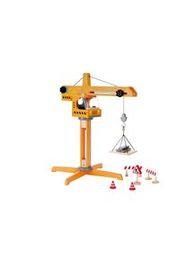 Spielzeug-Kran HAPE "Gro&szlig;er Baukran", gelb, Spielzeugfahrzeuge, KinderB:45cm H:54cm T:42cm, Holz, Spielzeug-Kran, aus Holz, B:45cm H:54cm T:42cm