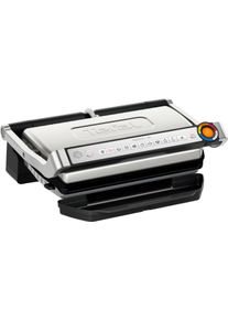 Kontaktgrill Tefal "OptiGrill + XL, erneuerte Kochstufenanzeige, 9 automatische Programme", silber (geb&uuml;rsteter edelstahl), B:44,5cm H:17,5cm T:36,5cm, Kontaktgrill_Standgrill_Tischgrill_Teppanyakigrill, Kontaktgrill, manuelles Programm, sp&uuml;lmaschinengeeignete Platten GC727D