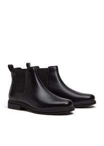Chelseaboots Timberland "STORMBUCKS - MID CHELSEA BOOT", Herren, Gr. 44,5, schwarz (schwarz full grain), Leder, Schuhe Chelseaboots