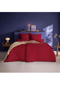 Bettw&auml;sche Estella "Valetta", 460, rot, B/L: 135cm x 200cm, 1 Stk., 1 Stk., Satin, B/L: 80cm x 80cm, 2, Satin, Obermaterial: 100% Baumwolle, Bettw&auml;sche, Bettw&auml;sche, Gefertigt aus mercerisierter Baumwolle.